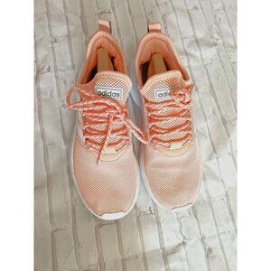 Adidas Sneakers Womens Size 9 Peachy Pink/White Lace-Up Athletic Training Shoes